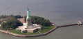Statue of Liberty from air.