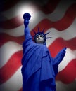 AMERICAN FLAG WITH STATUE OF LIBERTY PATRIOTIC