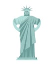 Statue of Liberty Angry. aggressive landmark America. Sculpture