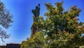 The Statue of Liberty as seen from New York\'s Liberty Island Park, which is where this monument is located. Royalty Free Stock Photo