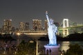 Statue of Liberty in the bay of Odaiba
