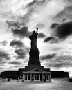 Statue of Liberty in black and white Royalty Free Stock Photo