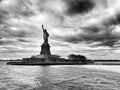 Statue of Liberty in black and white Royalty Free Stock Photo