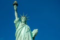 Statue of Liberty on blue clear sky, New York City, USA