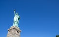 Statue of Liberty with clear sky and copy space for adding quotes Royalty Free Stock Photo