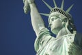 Statue of Liberty Close-Up Blue Sky Profile Horizontal Royalty Free Stock Photo