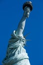 Statue of Liberty close up clear blue sky in a sunny day in New York Royalty Free Stock Photo