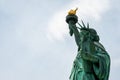 Statue of Liberty close up in a sunny day, blue sky in New York - Image Royalty Free Stock Photo