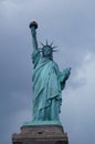 Statue of Liberty on a cloudy day Royalty Free Stock Photo
