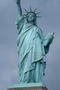 Statue of Liberty on a cloudy day Royalty Free Stock Photo