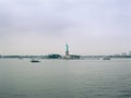 Statue of Liberty on a cloudy day. Royalty Free Stock Photo