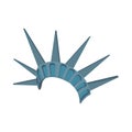 Statue of Liberty crown cartoon icon