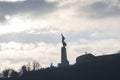 The Statue of Liberty at dusk in Budapest Royalty Free Stock Photo