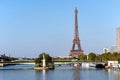 Statue of Liberty and Eiffel tower - Paris, France Royalty Free Stock Photo