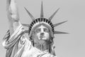 Statue of Liberty face in black and white Royalty Free Stock Photo