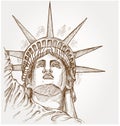 Statue of liberty face Royalty Free Stock Photo
