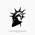 statue of liberty face logo silhouette design template Royalty Free Stock Photo