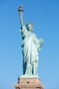 Statue of Liberty front view in New York, clear sky Royalty Free Stock Photo