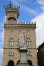 Statue of Liberty in the main square of microstate of San Marino Royalty Free Stock Photo