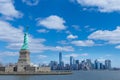 The Statue of Liberty and Manhattan, New York City, USA Royalty Free Stock Photo