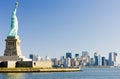 Statue of Liberty and Manhattan, New York City, USA Royalty Free Stock Photo