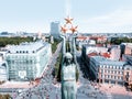 Statue of Liberty Milda in Riga city, Latvia Royalty Free Stock Photo