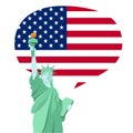 Statue of liberty national monument in America illustration design.vector