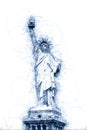 Statue of Liberty in New York ballpoint pen doodle