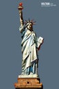 Statue of Liberty. New york city. American symbol. landmark. Vector illustration. Royalty Free Stock Photo