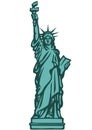 The Statue of Liberty New York city. Hand drawn vector illustration. Royalty Free Stock Photo