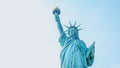 The Statue of Liberty, New York City on sunny blue sky. American symbol Royalty Free Stock Photo