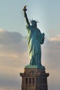 Statue of Liberty in New York City at sunset Royalty Free Stock Photo