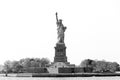 Statue of Liberty, New York City, USA. Black and white photo. Royalty Free Stock Photo