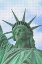 Statue of Liberty - New York City USA - Concept image with pixelation effect