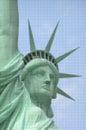 Statue of Liberty - New York City USA - Concept image with pixelation effect