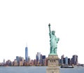 Statue of Liberty in New York City on white background, USA Royalty Free Stock Photo