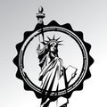 Statue of Liberty. New York landmark. American symbol. Vector si Royalty Free Stock Photo