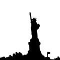 Statue of Liberty. New York landmark. American symbol. Vector si Royalty Free Stock Photo