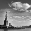 Statue of Liberty New York and Manhattan USA Royalty Free Stock Photo