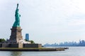 Statue of Liberty New York and Manhattan USA Royalty Free Stock Photo
