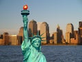 The Statue of Liberty and NYC skyline