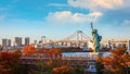 Statue of Liberty in Odaiba area, Tokyo, Japan Royalty Free Stock Photo