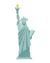 Statue of Liberty Pixel art. 8 bit landmark America. pixelated