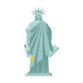 Statue of Liberty Sad. sorrowful landmark America. Sculpture Ar