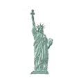 Statue of liberty. Sculpture from the United States of America. Flat illustration EPS 10 Royalty Free Stock Photo