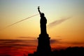 Statue of Liberty at sunset Royalty Free Stock Photo