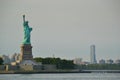 Statue of Liberty during the sunset Royalty Free Stock Photo