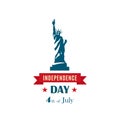 Statue of Liberty for 4th of July, Independence Day celebration USA. Royalty Free Stock Photo