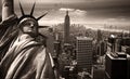 Statue of liberty, top of the rock Royalty Free Stock Photo