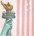 Statue of liberty with torch Royalty Free Stock Photo